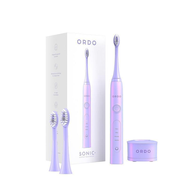 ORDO Sonic+ Toothbrush & 2x Brush Head Bundle Pearl Violet