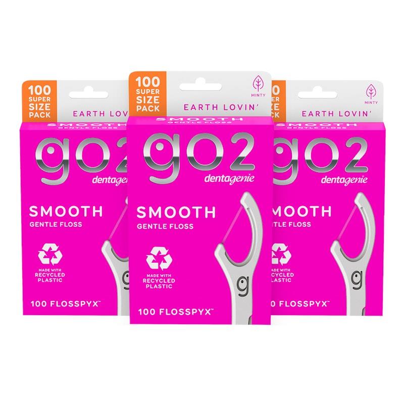 Dentagenie Smooth Flosspyx Minty 100 Super Size 3Pack