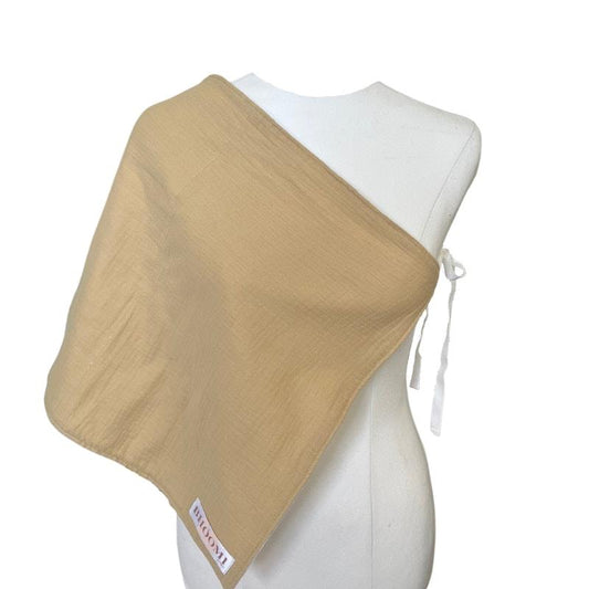 Tie Up Burp Cloth and Nursing Cover in Mustard - Practical and Chic