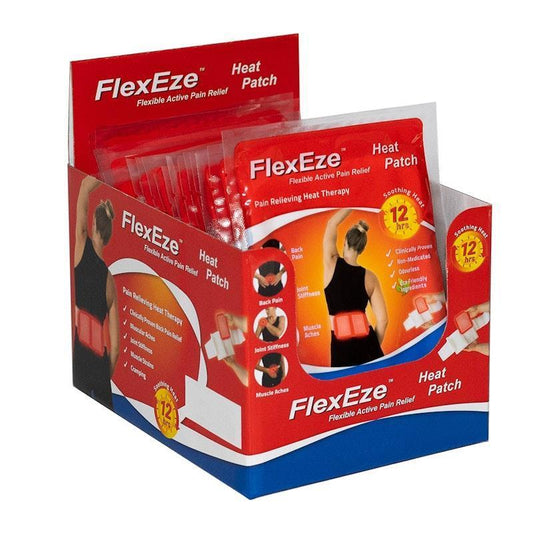 FlexEze Heat Patches 20 Pack Bundle - Drug-Free Pain Relief