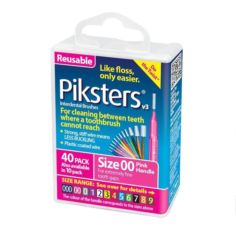 Piksters Interdental Brushes Pink Size 00 40pk
