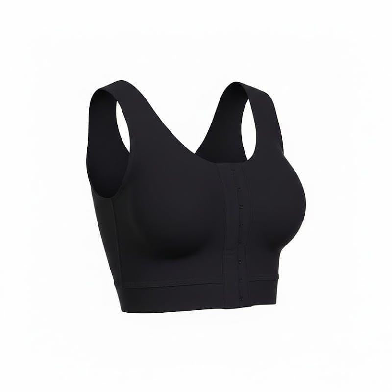 Plasmetics Healthcare Lila Front Hook Eye Bra Small B/C Cup Black