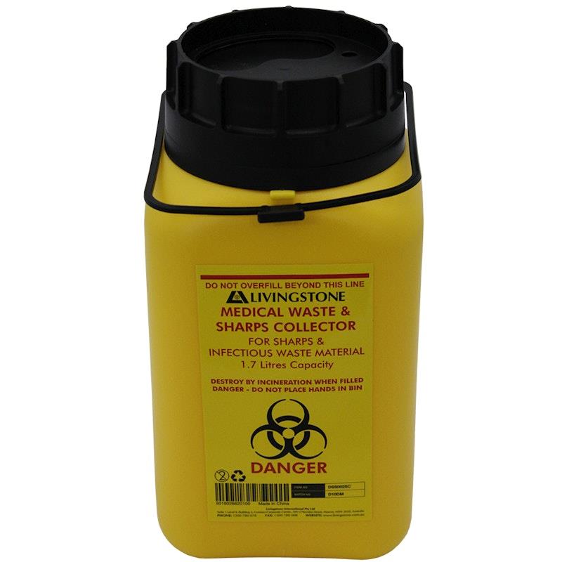 Livingstone Needles Sharps Waste Collector 1unit