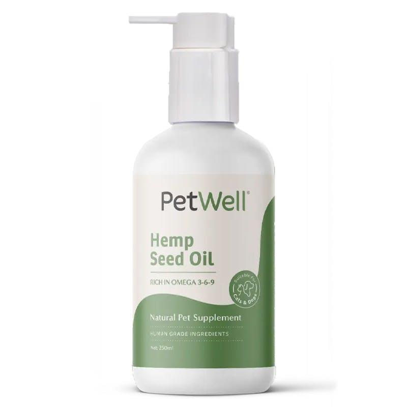 PetWell Hemp Seed Oil for Dogs & Cats 250ml