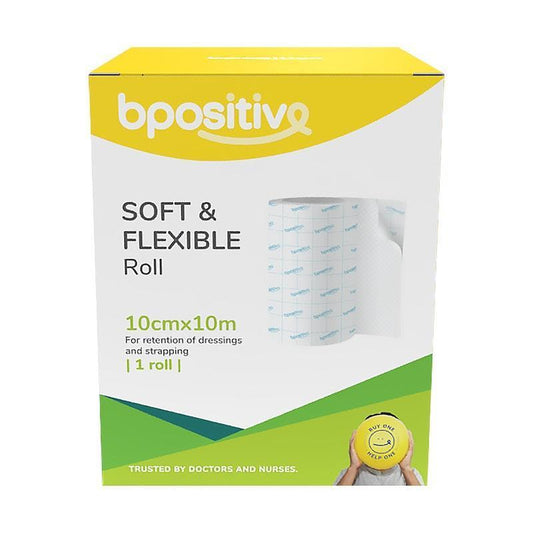 bpositive Soft & Flexible Medical Roll - 10cm x 10m (1 Pack)