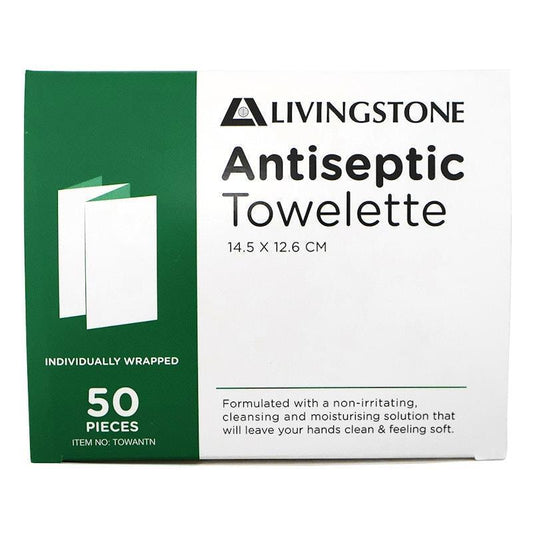 Livingstone Antiseptic Towelette Wipe - 50 Pieces/Box