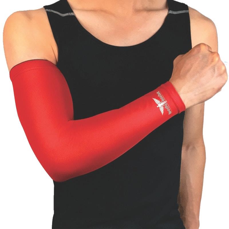 BodyAssist Compression Arm Sleeve Red SMALL (2 PACK) Bundle