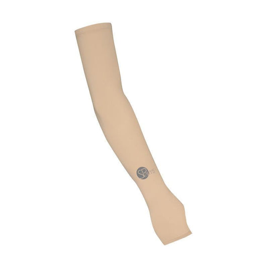 SParms UPF50+ Sun Protection Arm Sleeves with Thumbhole (Beige) - Extra Large