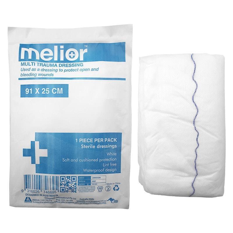 Melior Multi Trauma Dressing Sterile 91 x 25cm 1Piece