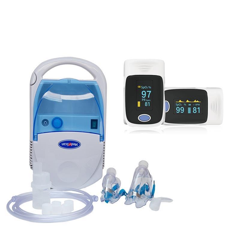 MedeScan Oxygen Monitoring Nebuliser + Oximeter Bundle - Complete Respiratory Care