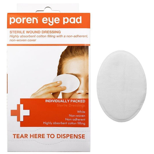 Poren Eye Pad Wound Dressing - Nonwoven Sterile (50 Pieces/Box)