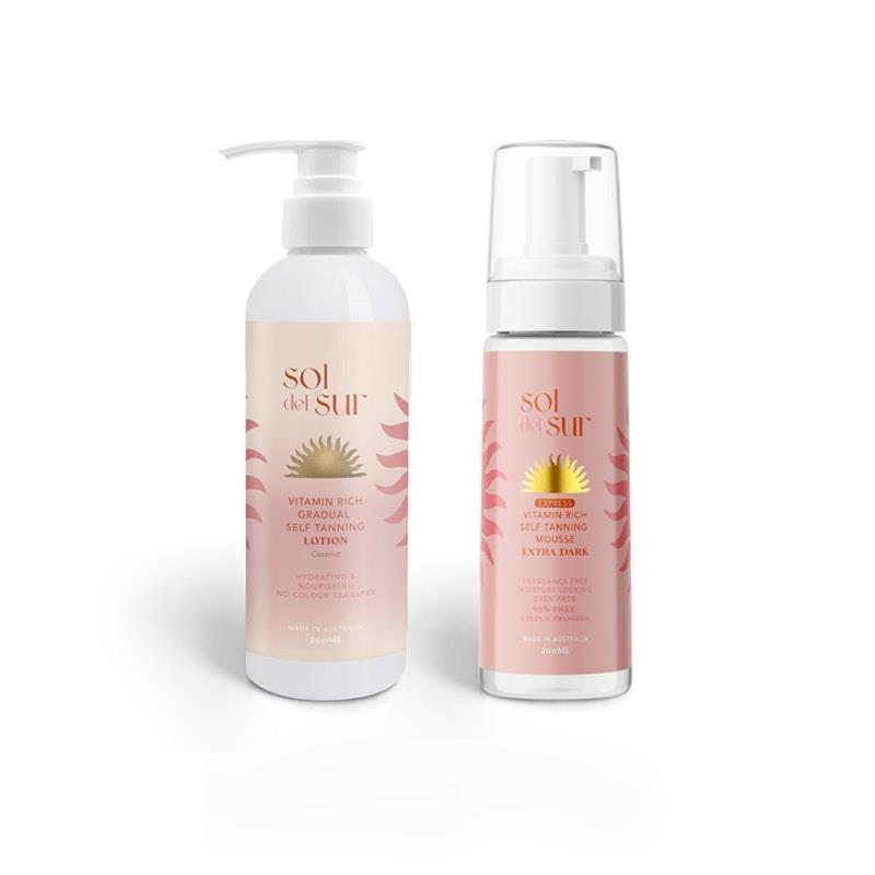 Sol del Sur Self Tan Glow Duo - Extra Dark Bundle - Year-Round Radiance