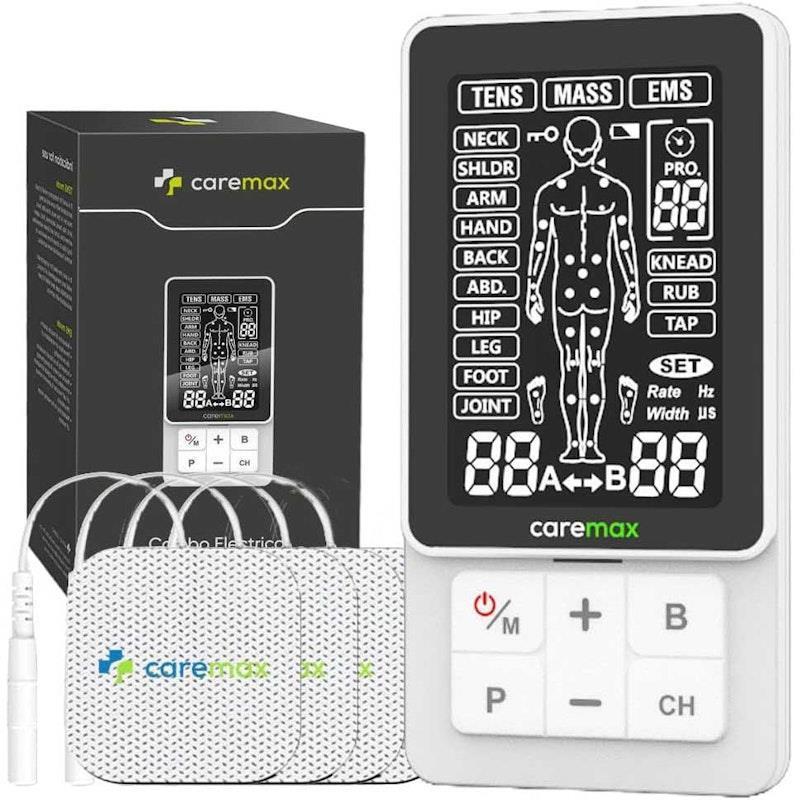 Caremax 2.0 Pro MicroCurrent TENS Machine - 4-in-1 Pain Relief & Muscle Strengthening