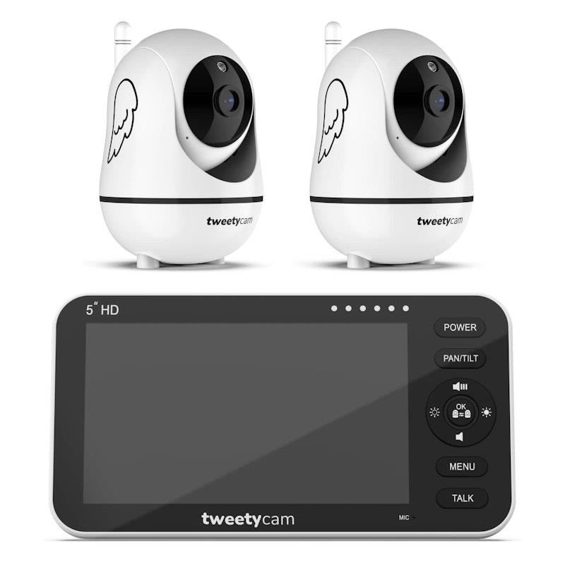 Tweetycam Baby Monitor Bundle with 2 Cameras - 5" HD LCD