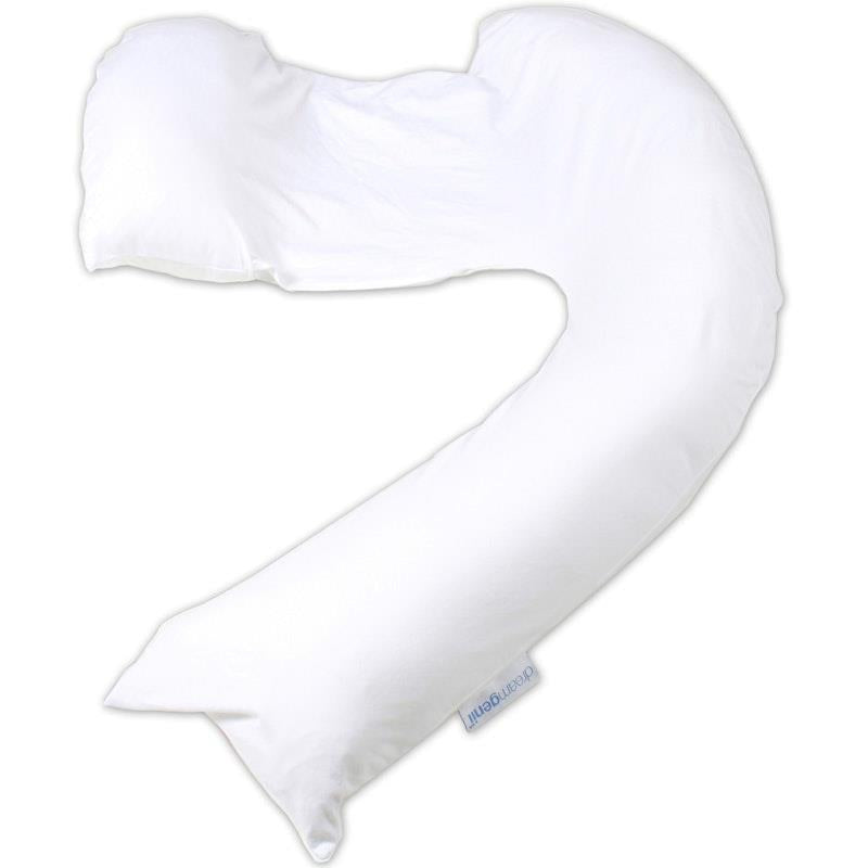 Dreamgenii Pregnancy Pillow Cotton Jersey White - Comfort for Expecting Mothers