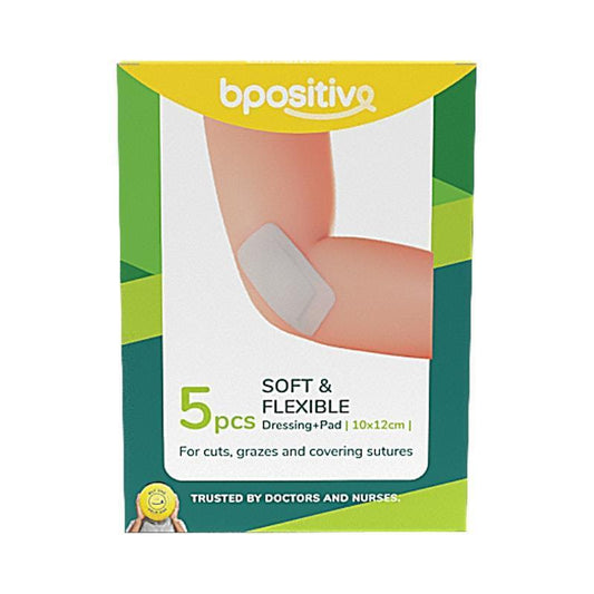 bpositive Soft & Flexible Dressing Pad 10x12cm - 2 Pack