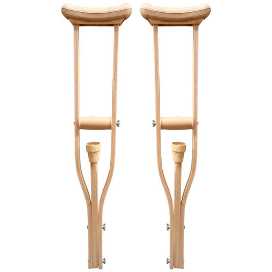 Livingstone Adjustable Wooden Underarm Crutches - Small (89-107cm) - 1 Pair