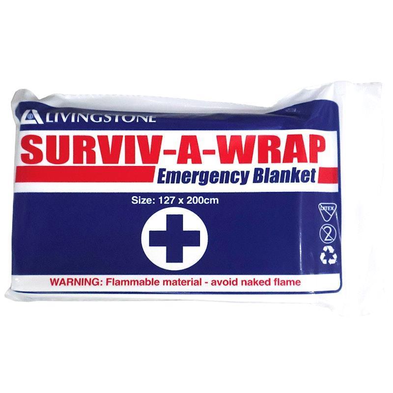 Livingstone Surviv-A-Wrap Casualty Emergency Rescue Space Blanket 127 x 200cm 1Piece