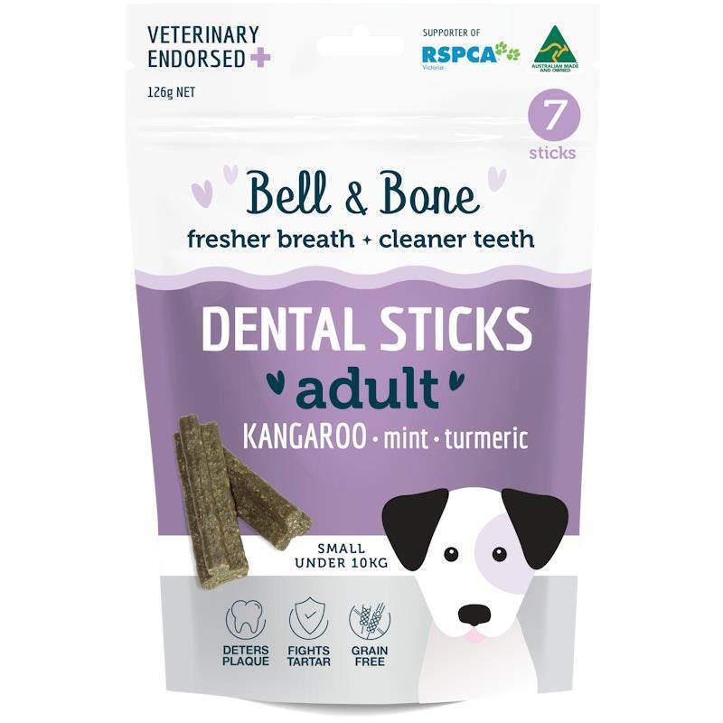 Bell & Bone Small Dental Sticks with Kangaroo, Mint & Turmeric