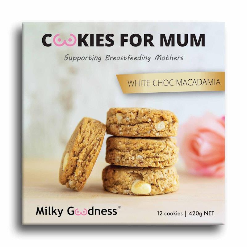 Milky Goodness White Chocolate Chip & Macadamia Lactation Cookies - 12 Pack