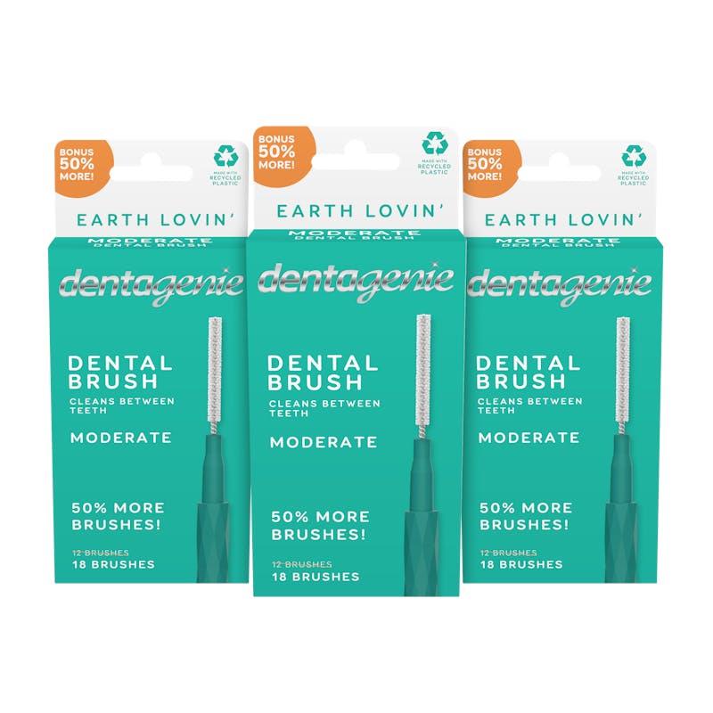 Dentagenie Dental Brush Moderate 18 x 3 Multipack