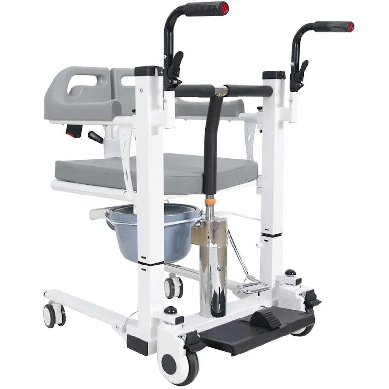 Equipmed Hydraulic 4-in-1 Patient Lift Transfer Chair - White