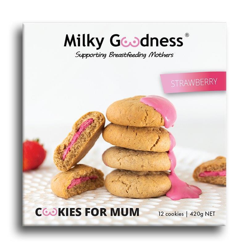Milky Goodness Strawberry Lactation Cookies - 12 Pack