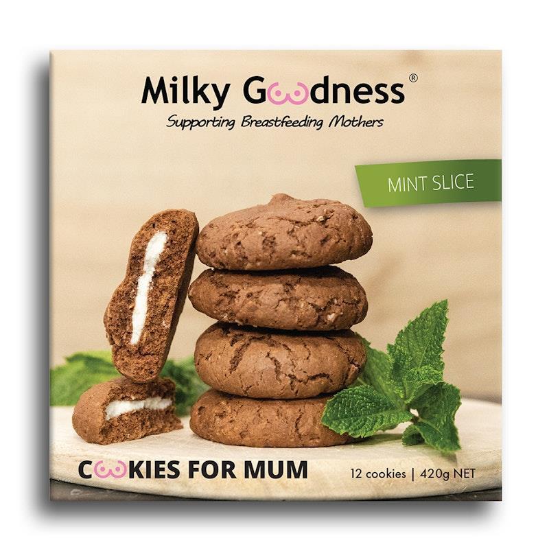 Milky Goodness Mint Slice Lactation Cookies - 12 Pack