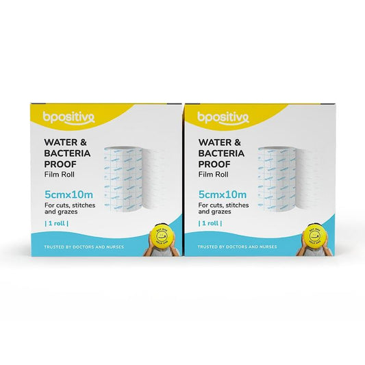 bpositive Waterproof & Bacteria-Proof Roll 5cm x 10m - 2 Pack