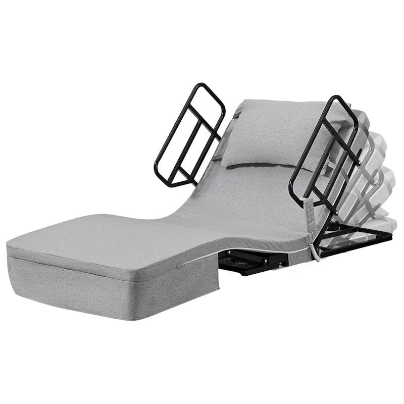 Equipmed Electric Adjustable Bed With Remote Control Grey