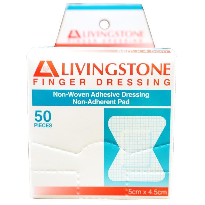 Livingstone Medium Adhesive Joint Knuckle Dressing - Non-Adherent Pad 5 x 4.5cm (50 Pieces/Box)