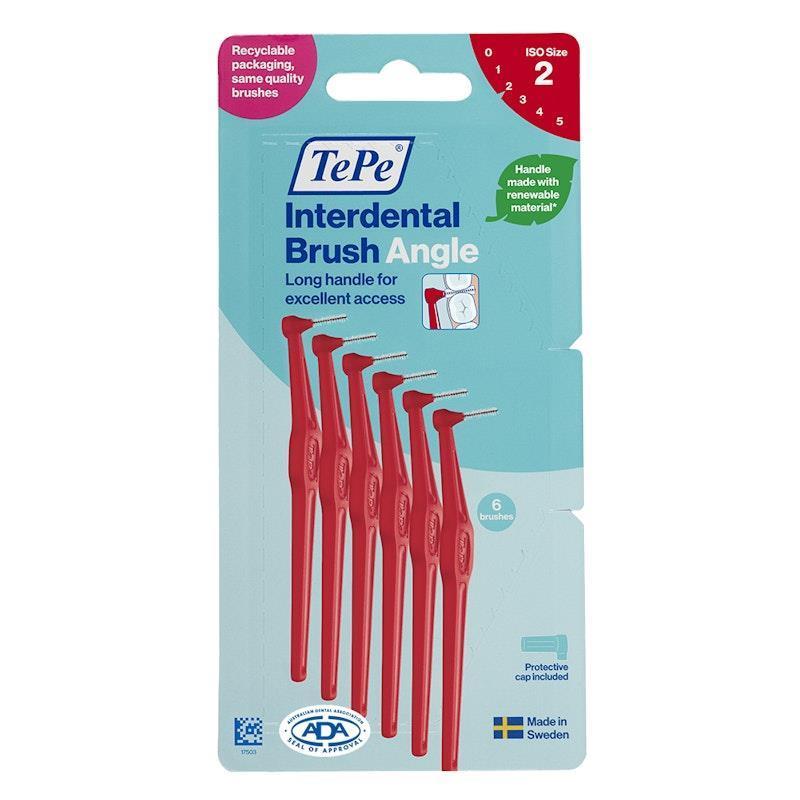 TePe® Interdental Brushes - Angle™ Red-Size 2