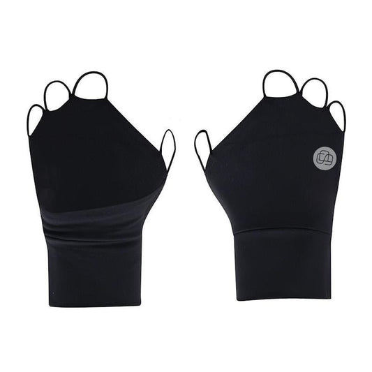 SParms UPF50+ Palmless Sun Protection Gloves (Black) - Medium