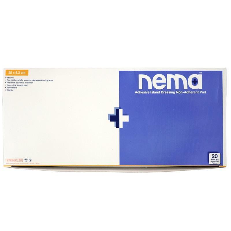 Livingstone Nema Aqua Transparent Island Film Dressing Non-Adherent Pad Waterproof Sterile 25 x 8.2cm 20 pieces/Box