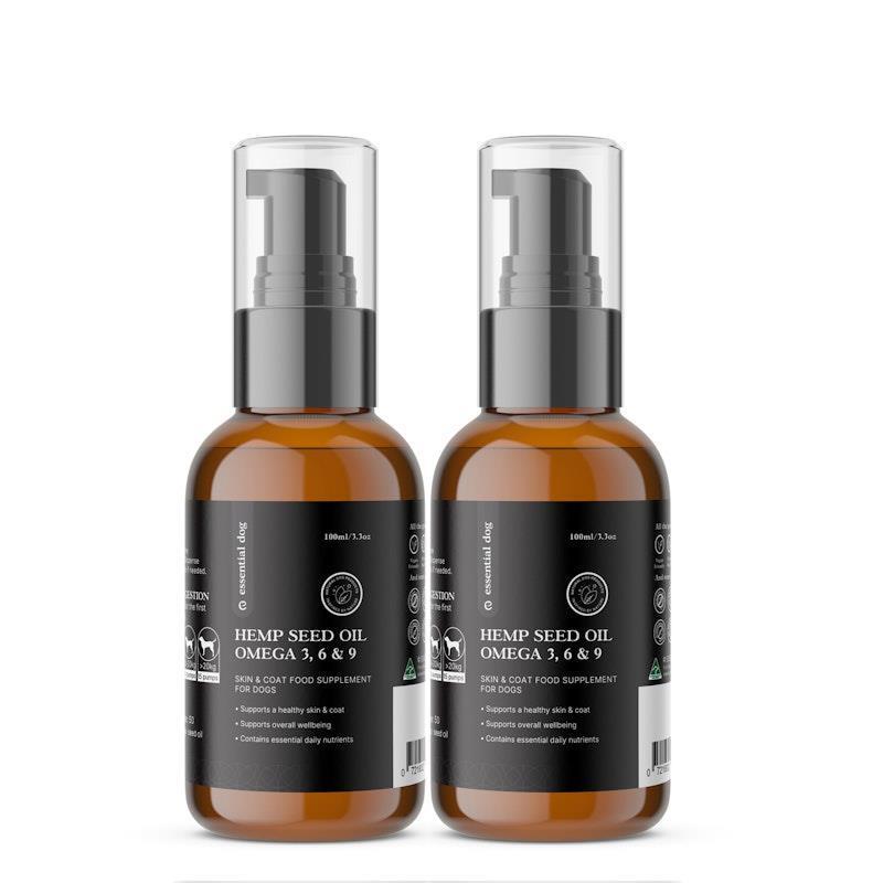Essential Dog100% Raw Hemp Seed Oil for Dogs 2x100ml