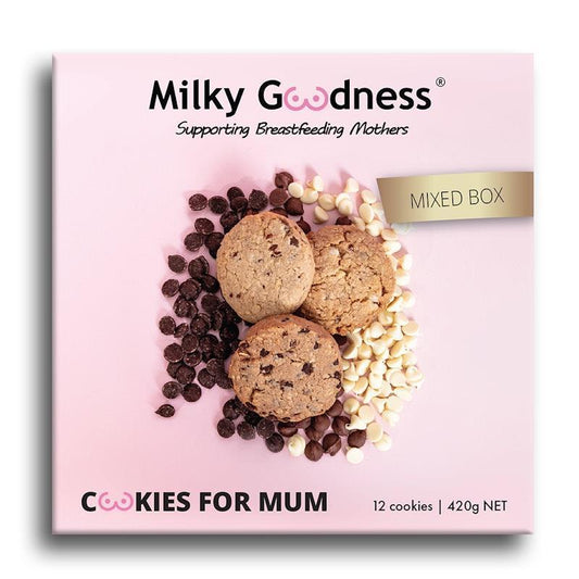 Milky Goodness Mixed Flavour Box 12-Pack - Lactation Cookies for Every Craving