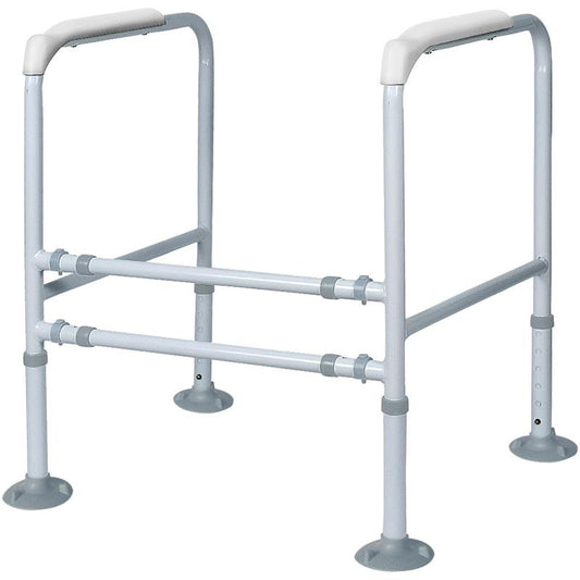 Equipmed Over Toilet Support Frame - Safety Grab Rail Aid (125Kg Max Capacity)