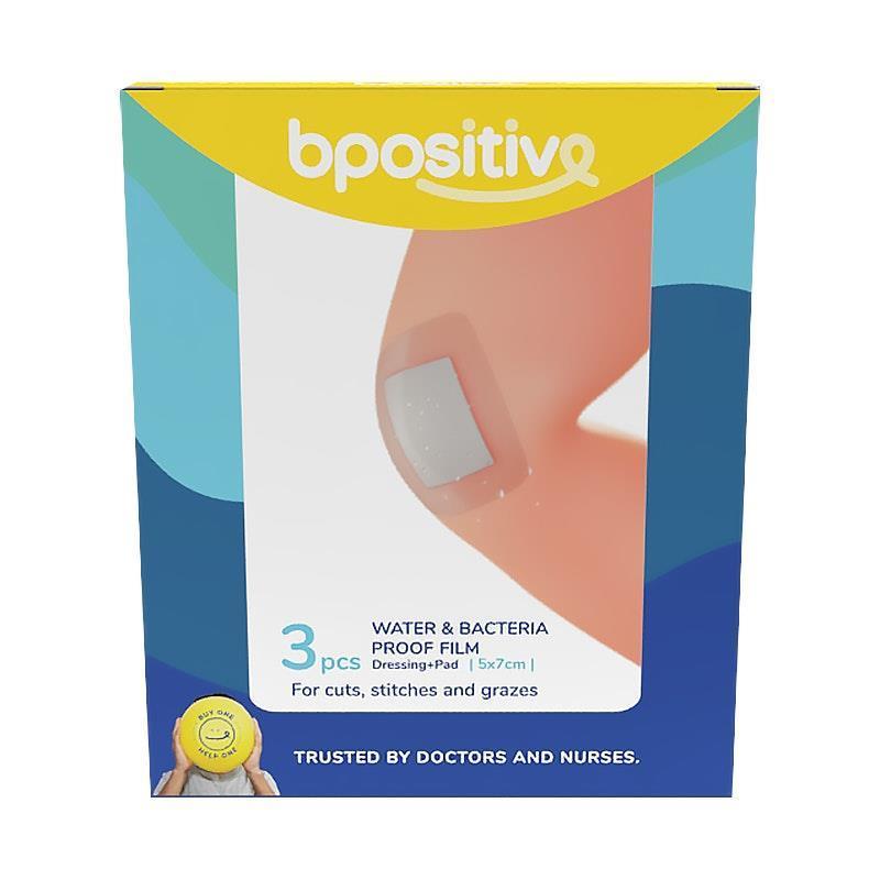 bpositive Water & Bacteria-Proof Dressing Pad 5x7cm 2Pack