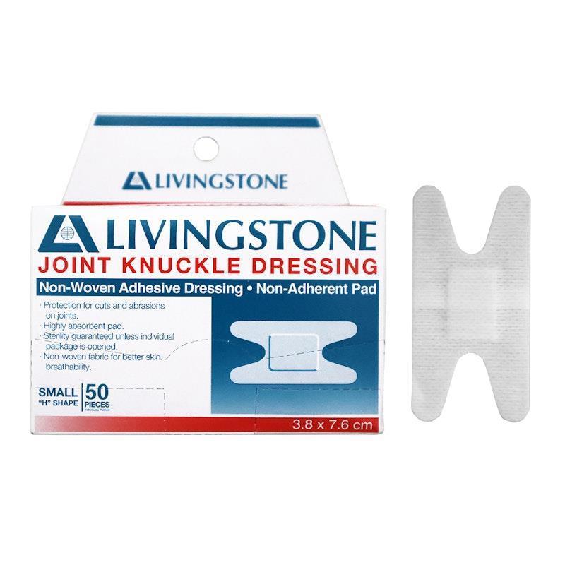 Livingstone Adhesive Joint Knuckle Dressing Non-Adherent Pad Small 3.8 x 7.6cm 50 Pieces/Box