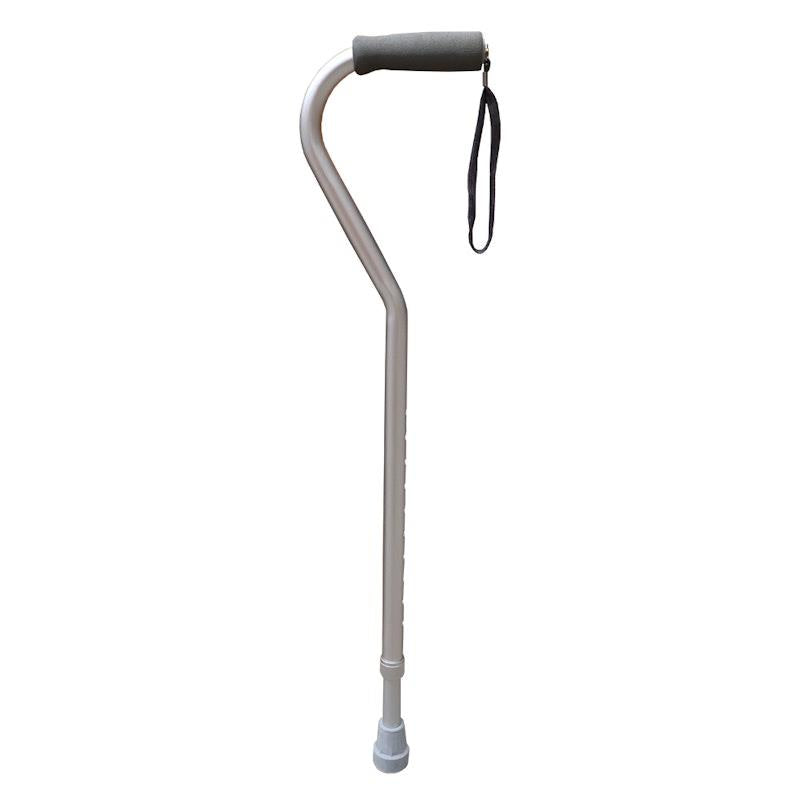 Livingstone Walking Stick Swan Neck Aluminium Adjustable 78-100 cm Silver