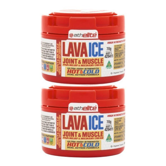 Athelite Lava Ice Joint & Muscle Pain Relief & Recovery Cream 70g - 2 Pack