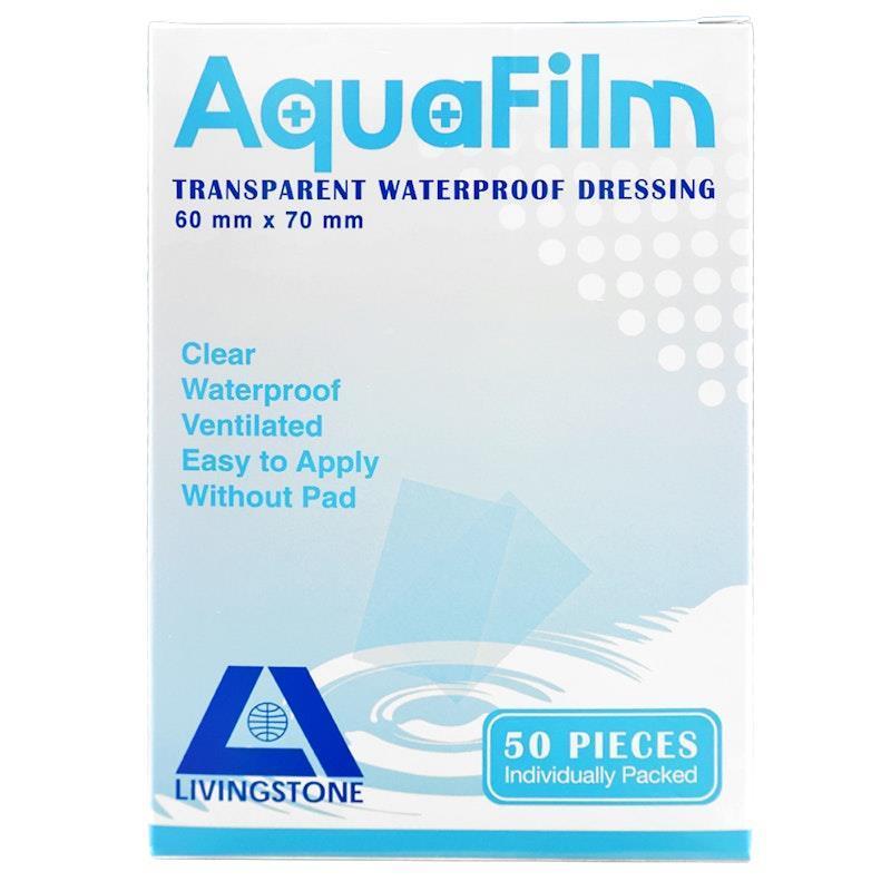 Livingstone Aqua-Liv Transparent Film Dressing without Pad Waterproof Sterile 6 x 7cm 50 pieces/Box