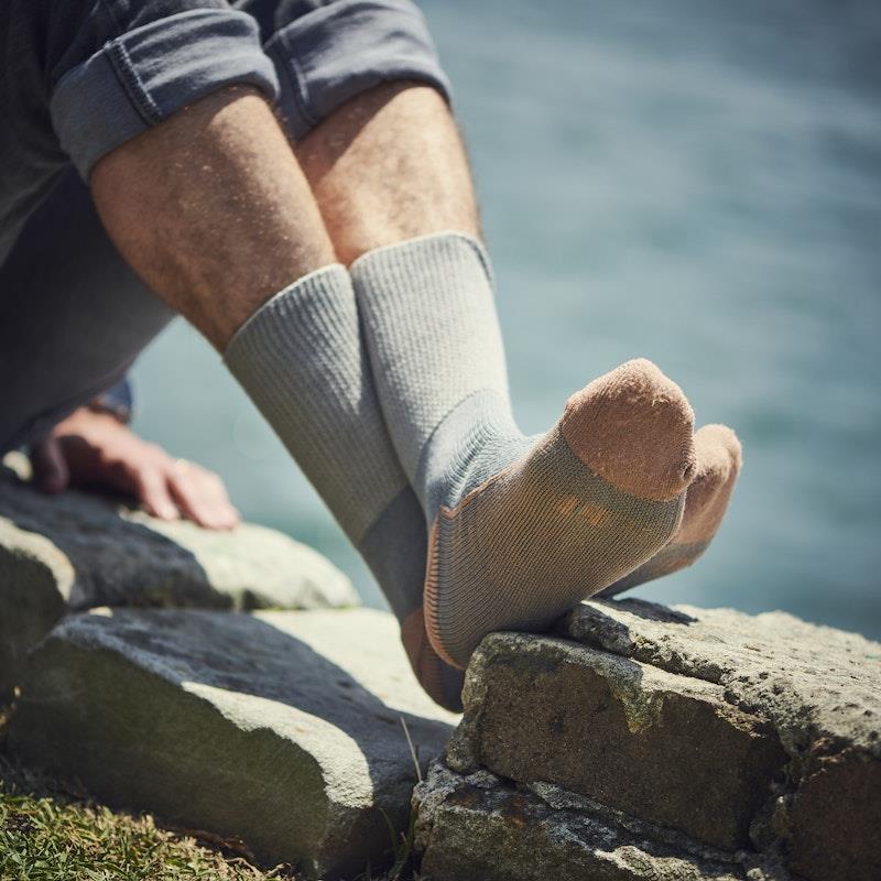 Glucology Copper-Based Loose Top Classic Socks - 2 Pairs Grey Extra Large