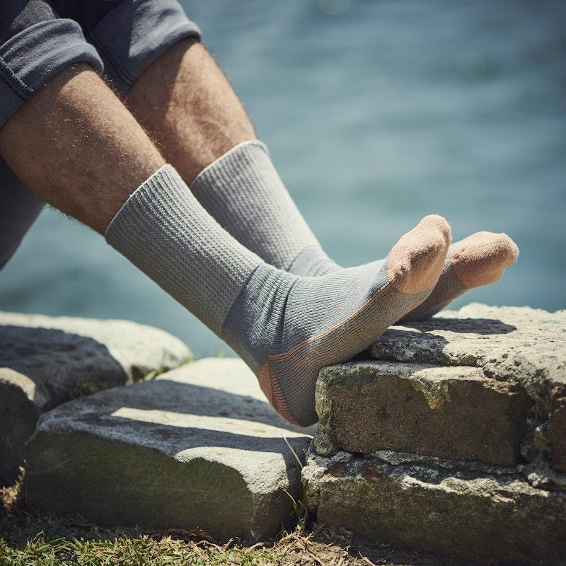 Glucology Copper-Based Loose Top Classic Socks - 2 Pairs Grey Extra Large