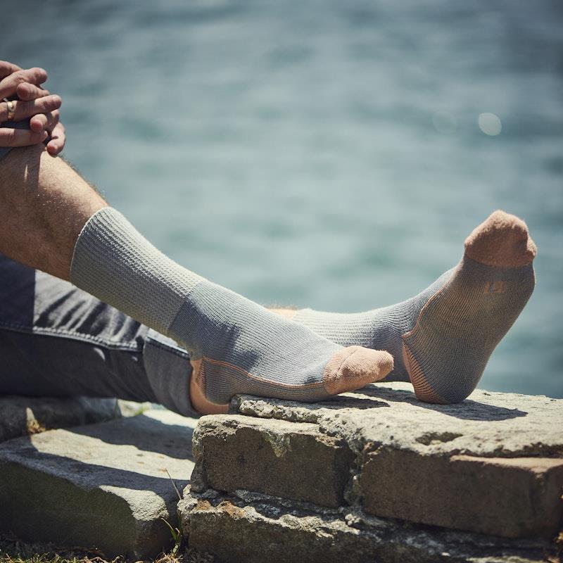 Glucology Copper-Based Loose Top Classic Socks - 2 Pairs Grey Extra Large