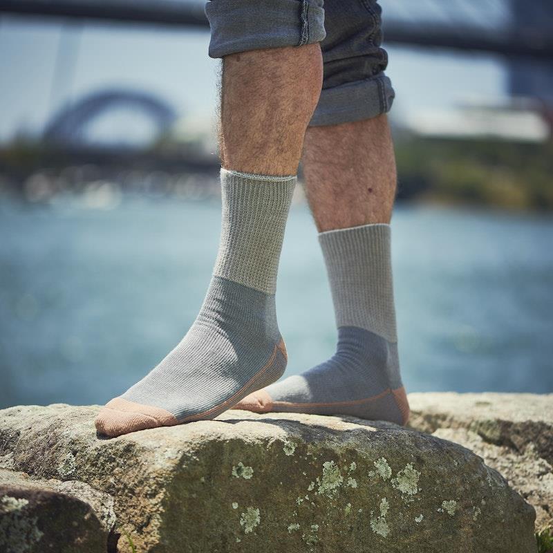 Glucology Copper-Based Loose Top Classic Socks - 2 Pairs Grey Extra Large