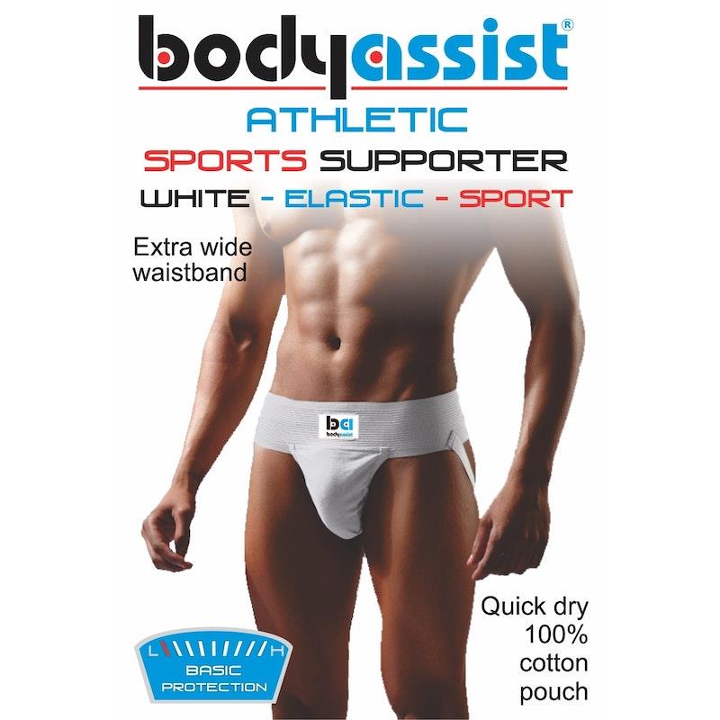 BodyAssist Adult Sports Supporter - LGE - WHITE 1pc