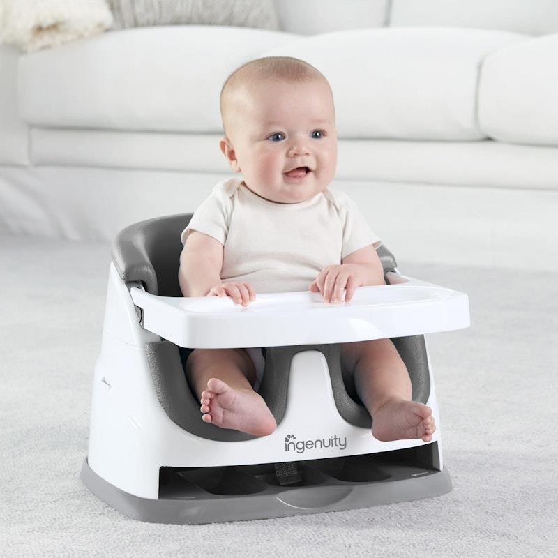 Ingenuity Baby Base 2 In 1 Baby Seat High Chair 6-36m Slate - Versatile Feeding Solution
