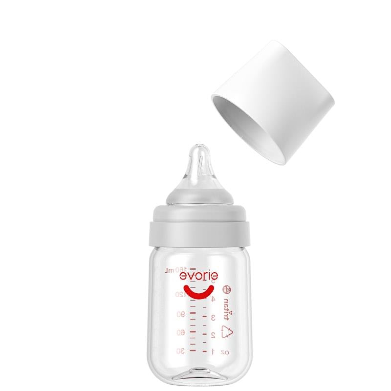 Evorie Tritan Wide-neck Baby Milk Feeding Bottle Starter Set - 160mL & 240mL, White