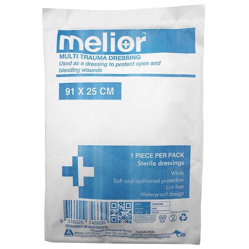Melior Multi Trauma Dressing Sterile 91 x 25cm - 1 Piece